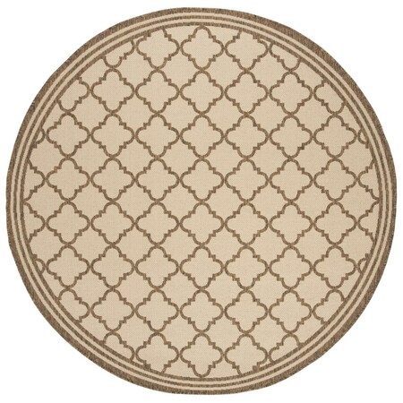 Safavieh Linden 100 6 ft. x 7 in. Round Area Rug - Cream & Beige LND121C-6R